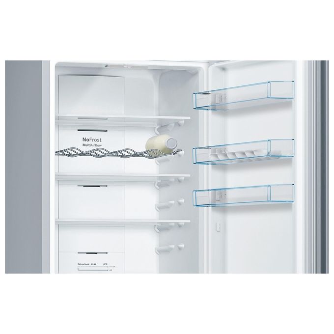 Bosch KGN392LDC Serie 4 Frigorifero Combinato 368 L 203 cm Classe D 36 dB No Frost Multi-Airflow (203x60x66 cm) colore Acciaio Inox