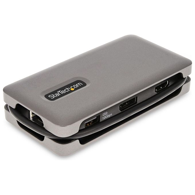 StarTech.com DKT31CDHPD3 Hub USB-C Multiporta HDMI DP 4K 60Hz 3 porte USB 3.2 Gen 2 PD 100W GbE cavo 30cm colore Grigio
