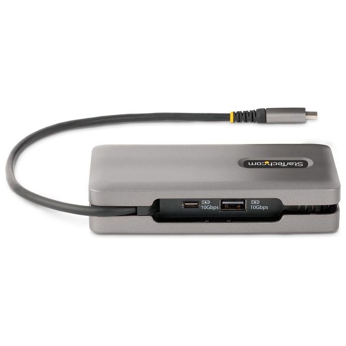 StarTech.com DKT31CDHPD3 Hub USB-C Multiporta HDMI DP 4K 60Hz 3 porte USB 3.2 Gen 2 PD 100W GbE cavo 30cm colore Grigio
