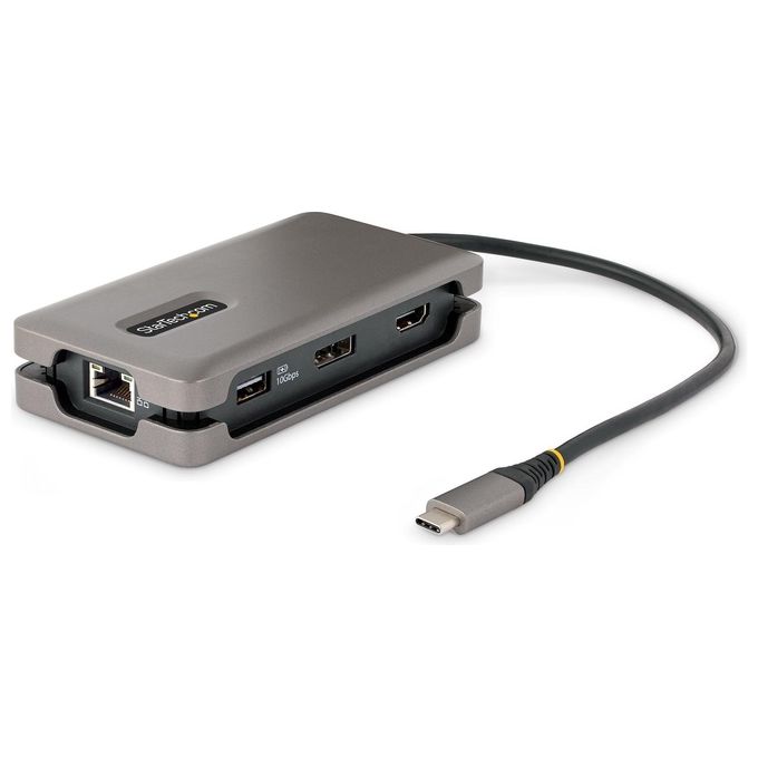 StarTech.com DKT31CDHPD3 Hub USB-C Multiporta HDMI DP 4K 60Hz 3 porte USB 3.2 Gen 2 PD 100W GbE cavo 30cm colore Grigio