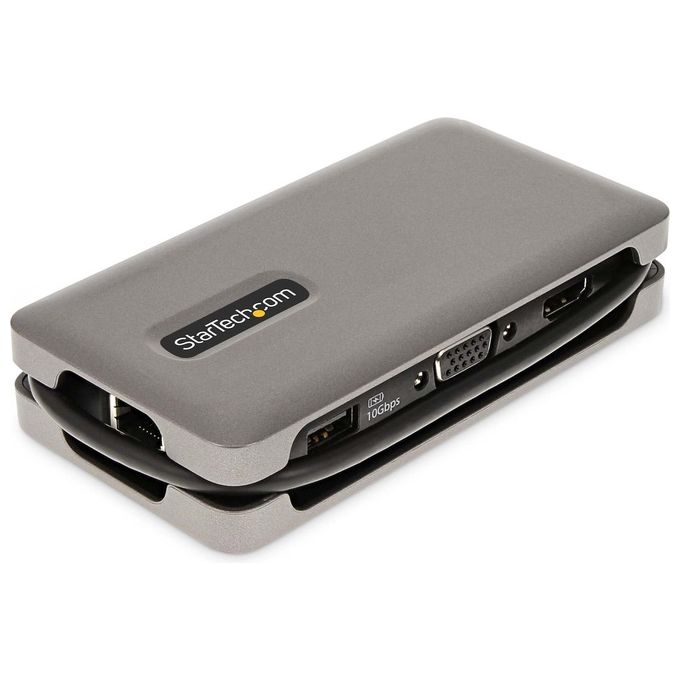 StarTech.com DKT31CVHPD3 Adattatore Multiporta USB-C Docking Station HDMI VGA 4K60Hz Hub USB 3 porte GbE PD 100W colore Grigio