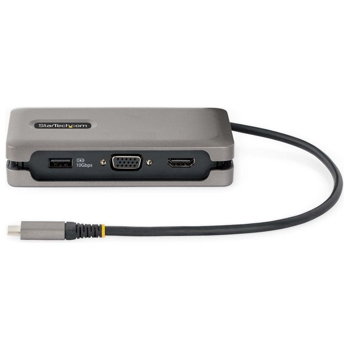StarTech.com DKT31CVHPD3 Adattatore Multiporta USB-C Docking Station HDMI VGA 4K60Hz Hub USB 3 porte GbE PD 100W colore Grigio