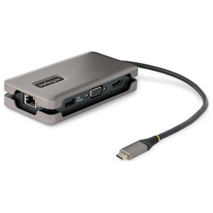 StarTech.com DKT31CVHPD3 Adattatore Multiporta USB-C Docking Station HDMI VGA 4K60Hz Hub USB 3 porte GbE PD 100W colore Grigio