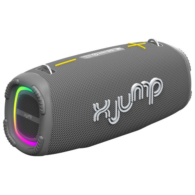 X JUMP 0XJ20010 XJ 200 Altoparlante Portatile Stereo 90 W Bluetooth TWS USB Micro SD IPX5 colore Grigio