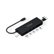 Nilox NXDSUSBC04 DOCK USB-C 8 IN 1 HDMI 4K Porte USB 3.0 Lettore Schede Integrato colore Nero