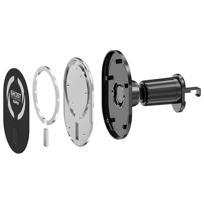 Celly GHOSTSUPERMAG Ghost SuperMag Supporto Auto Smartphone Bocchette Aria MagSafe Ricarica Wireless Rapida colore Nero