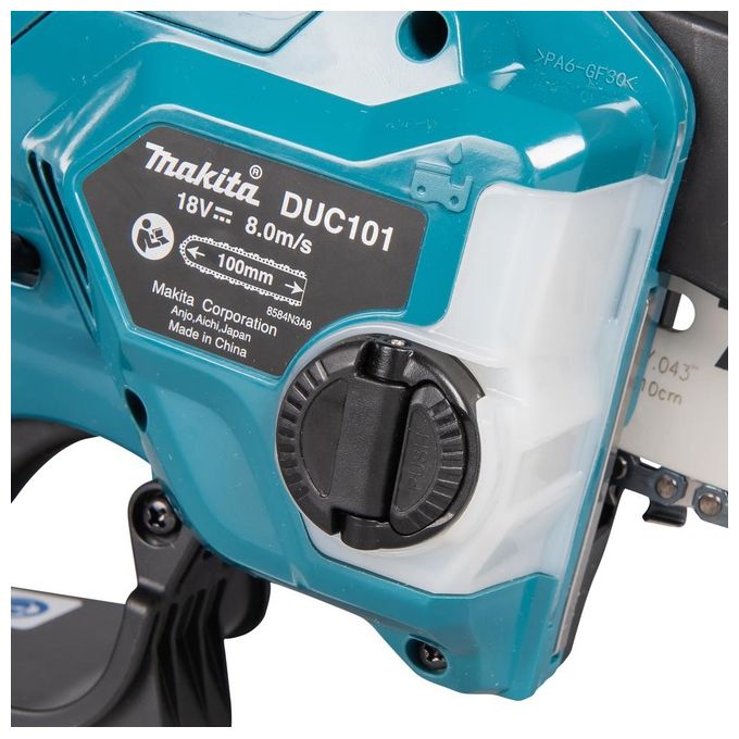 Makita DUC101Z LXT Seghetto a Batteria per Potatura 18V 320W Barra 10 cm 8 m-s Motore Brushless senza batteria colore Nero Blu