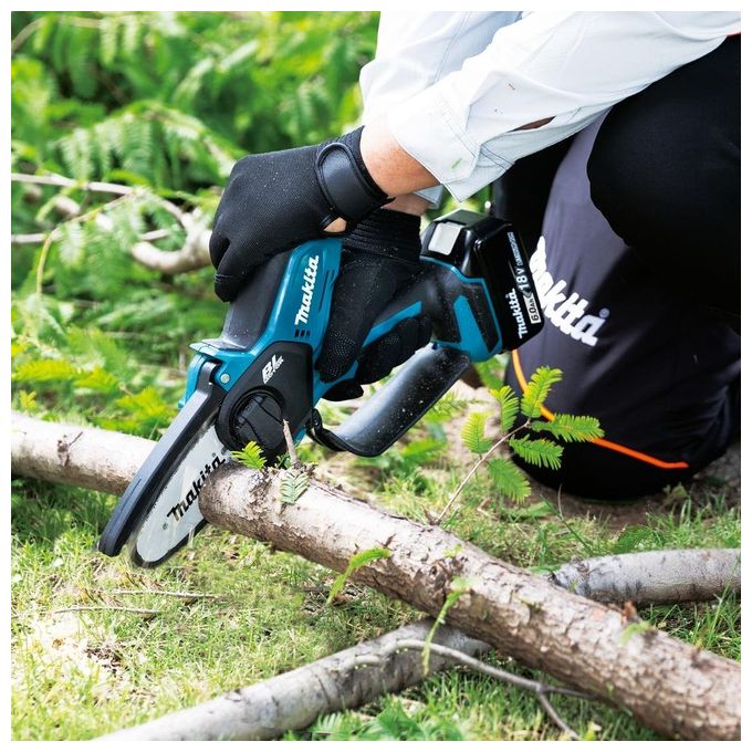 Makita DUC101Z LXT Seghetto a Batteria per Potatura 18V 320W Barra 10 cm 8 m-s Motore Brushless senza batteria colore Nero Blu