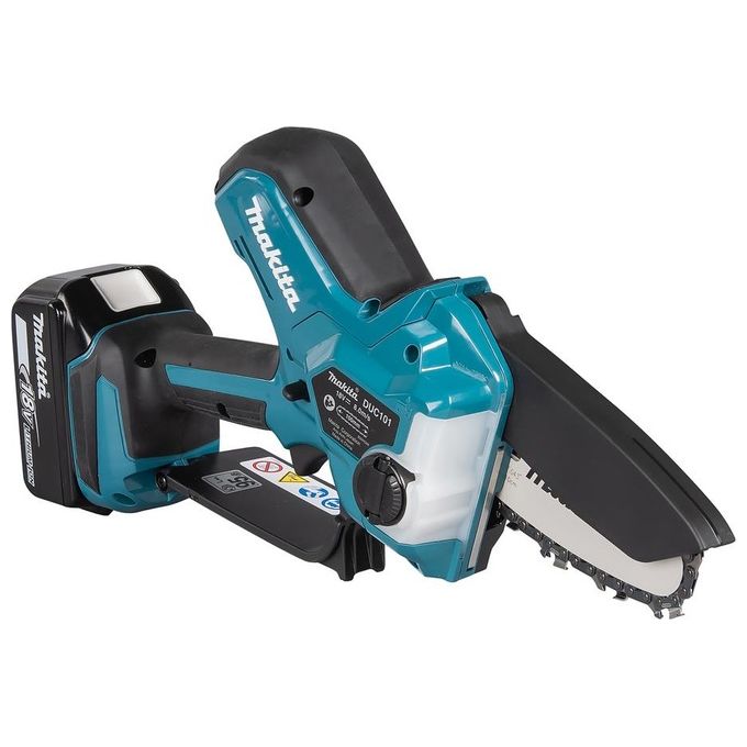 Makita DUC101Z LXT Seghetto a Batteria per Potatura 18V 320W Barra 10 cm 8 m-s Motore Brushless senza batteria colore Nero Blu