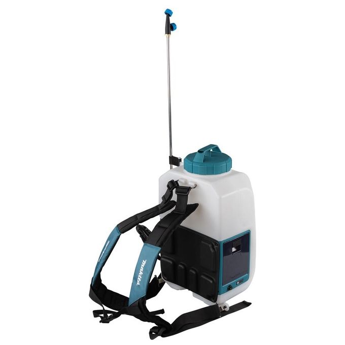 Makita DUS158Z Spruzzatore da Giardino a Spalla 15 L 18V LXT con Imbracatura Ventilata colore Blu Bianco
