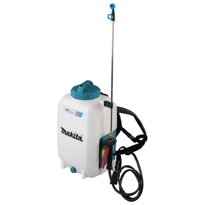 Makita DUS158Z Spruzzatore da Giardino a Spalla 15 L 18V LXT con Imbracatura Ventilata colore Blu Bianco