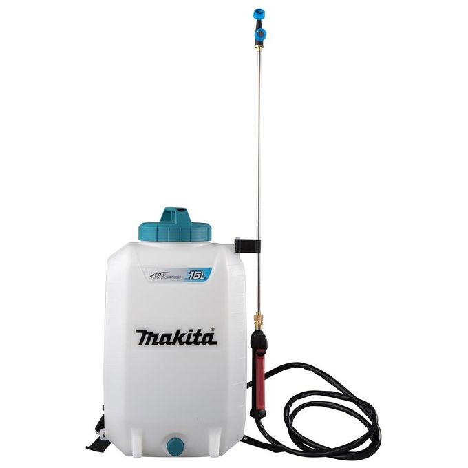 Makita DUS158Z Spruzzatore da Giardino a Spalla 15 L 18V LXT con Imbracatura Ventilata colore Blu Bianco