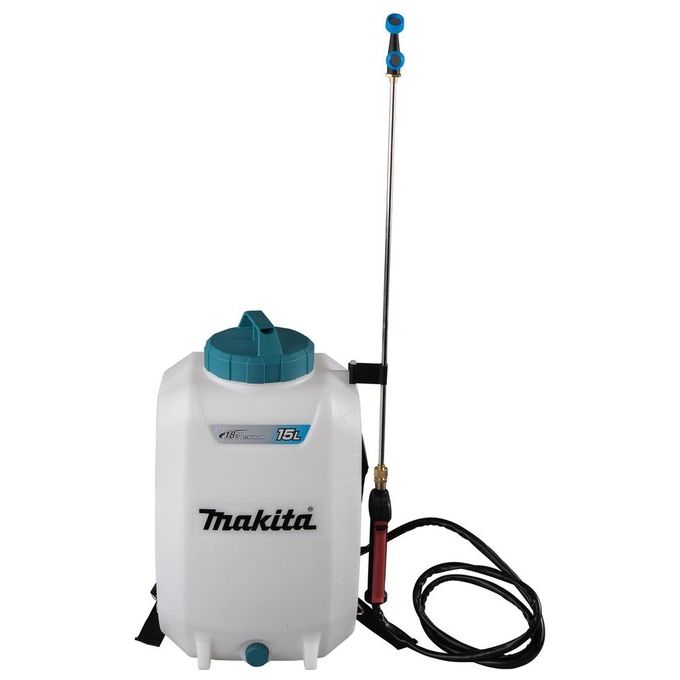 Makita DUS158Z Spruzzatore da Giardino a Spalla 15 L 18V LXT con Imbracatura Ventilata colore Blu Bianco
