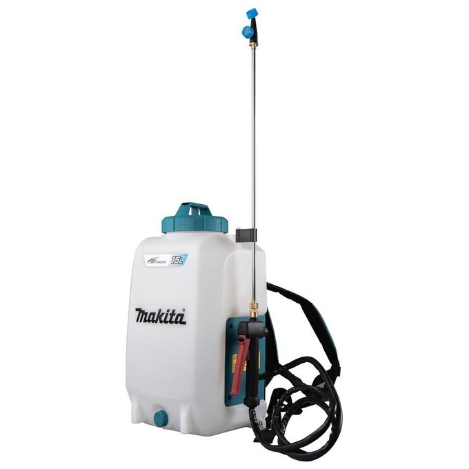 Makita DUS158Z Spruzzatore da Giardino a Spalla 15 L 18V LXT con Imbracatura Ventilata colore Blu Bianco