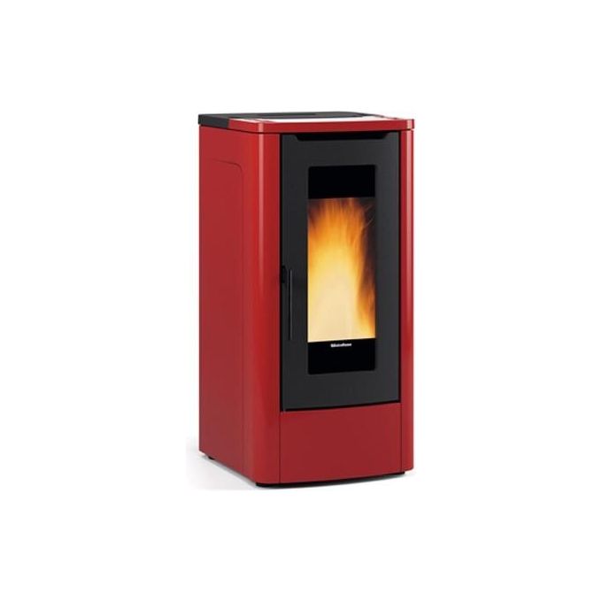 Extraflame TEOREMA Teorema Stufa a pellet 3-10 kW 30 kg capacita' serbatoio A+ efficienza 287 m³ riscaldabili (108x52.5x60.5 cm) colore Bordeaux
