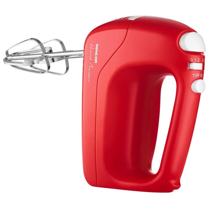 Sencor SHM 5404RD Sbattitore Elettrico Manuale 200 W 5 Velocita' Regolabili Funzione Turbo Impugnatura Ergonomica colore Rosso