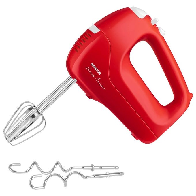 Sencor SHM 5404RD Sbattitore Elettrico Manuale 200 W 5 Velocita' Regolabili Funzione Turbo Impugnatura Ergonomica colore Rosso