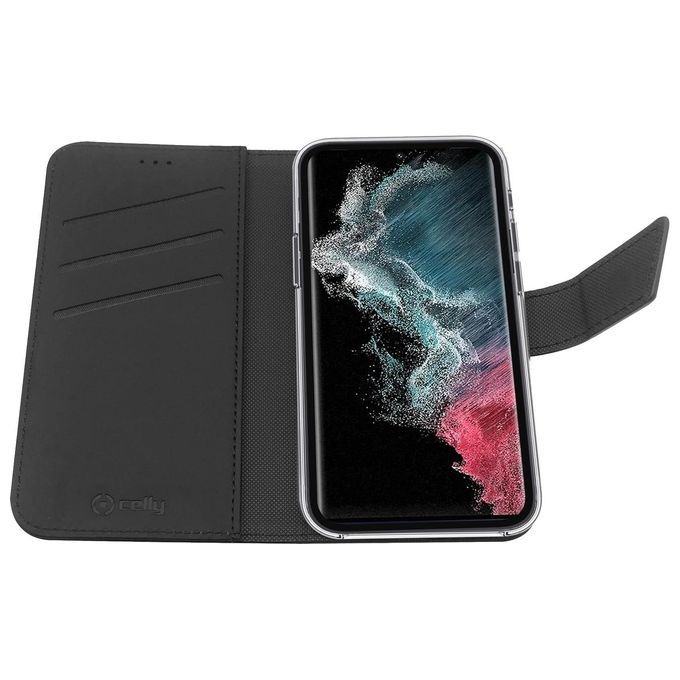 Celly Wally Case per Samsung Galaxy S23 5G Nero