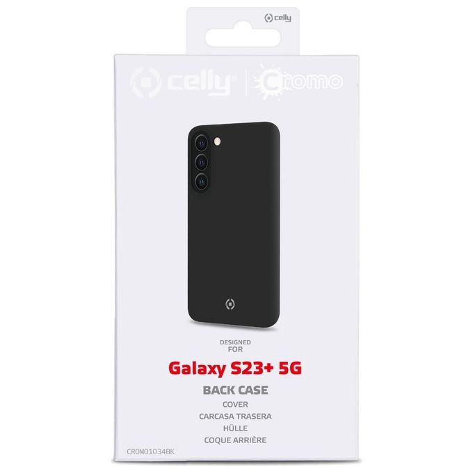 Celly Cromo Cover per Samsung Galaxy S23 5G Nero