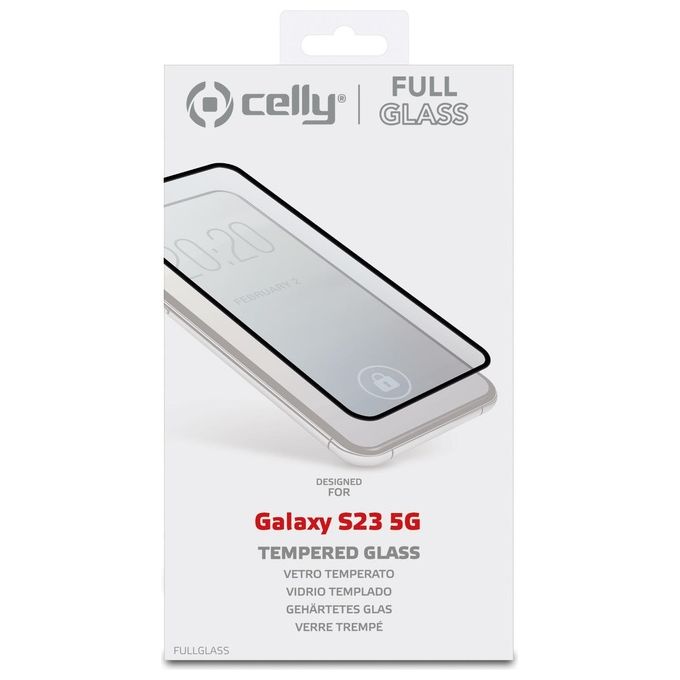 Celly Full Glass per Samsung Galaxy S23 5G Nero