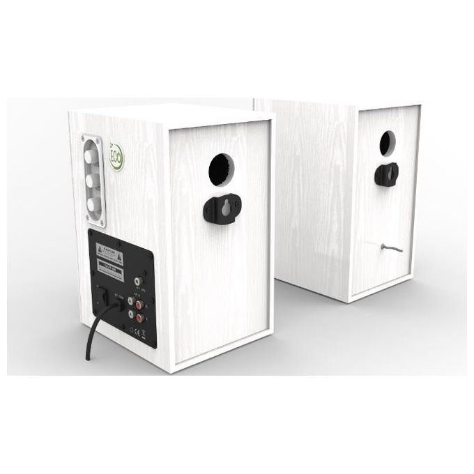 Empire ECO100 PLUS Casse Acustiche 2.0 Amplificate 70 W Bass Reflex Risparmio Energetico colore Bianco