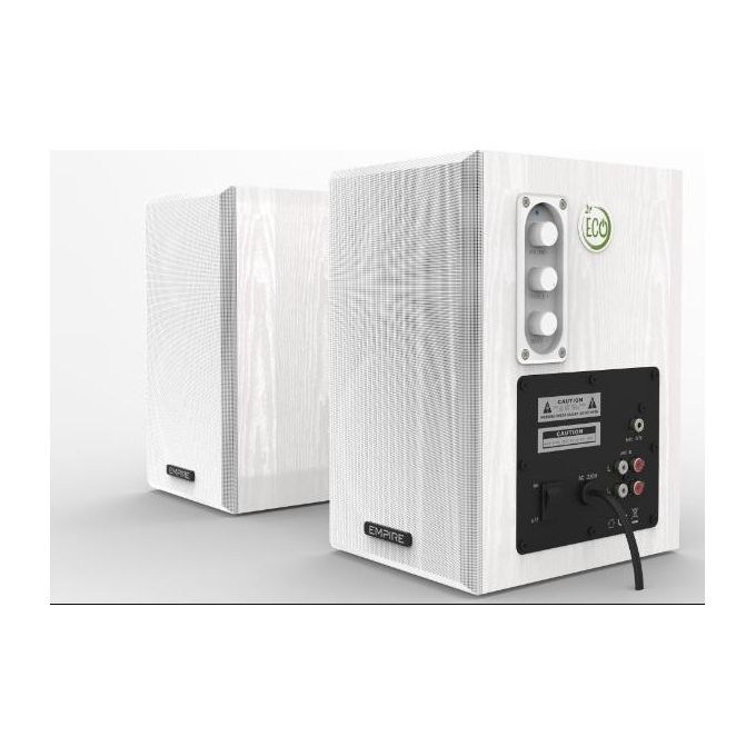 Empire ECO100 PLUS Casse Acustiche 2.0 Amplificate 70 W Bass Reflex Risparmio Energetico colore Bianco