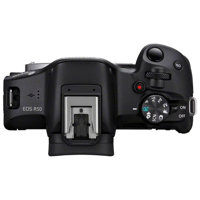 Canon 5811C013 EOS R50 Fotocamera Mirrorless APS-C 24.2 MP 4K UHD Kit Obiettivo RF-S 18-45mm f4.5-6.3 IS STM Dual Pixel CMOS AF II colore Nero