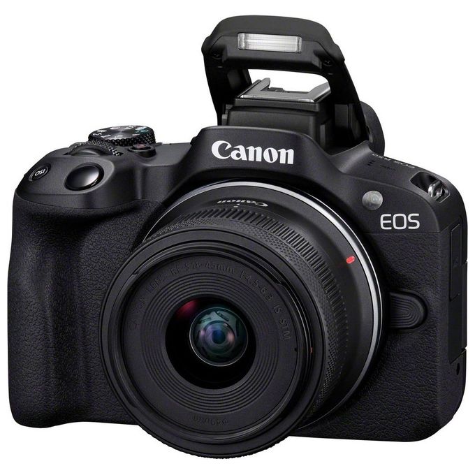 Canon 5811C013 EOS R50 Fotocamera Mirrorless APS-C 24.2 MP 4K UHD Kit Obiettivo RF-S 18-45mm f4.5-6.3 IS STM Dual Pixel CMOS AF II colore Nero