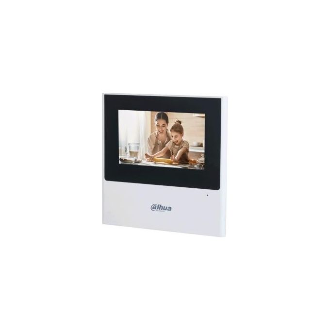 Dahua VTH2611L-WP Monitor Videocitofono Interno 4.3'' Touch Screen IP WiFi colore Nero Bianco