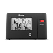Mebus 25795 Sveglia Digitale con Proiezione Radiocontrollata DCF77 Snooze Termometro display LCD retroilluminato colore Nero