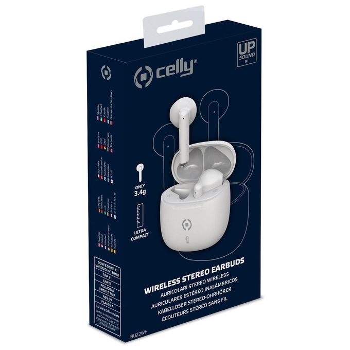 Celly Auricolari Tws Wireless EarBuds Buz Bianco