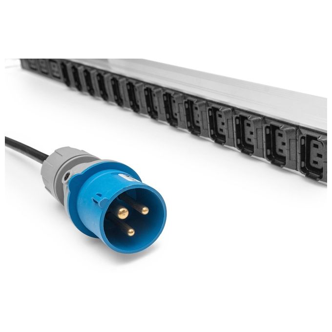 DIGITUS multipresa 1 fase 16a, 24 x c13, 3 x c19, cavo mt 3 mt con spina iec 60309 16 a