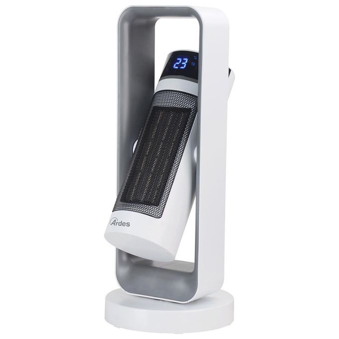 Ardes AR4P20 Oblivion Termoventilatore Torre Ceramica 2000 W 2 Livelli Timer 12 h Telecomando Touch colore Grigio Bianco