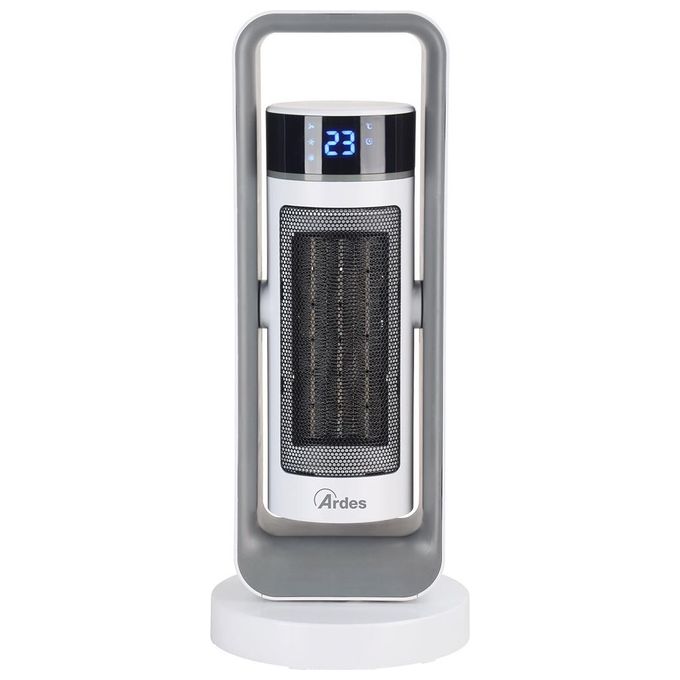 Ardes AR4P20 Oblivion Termoventilatore Torre Ceramica 2000 W 2 Livelli Timer 12 h Telecomando Touch colore Grigio Bianco