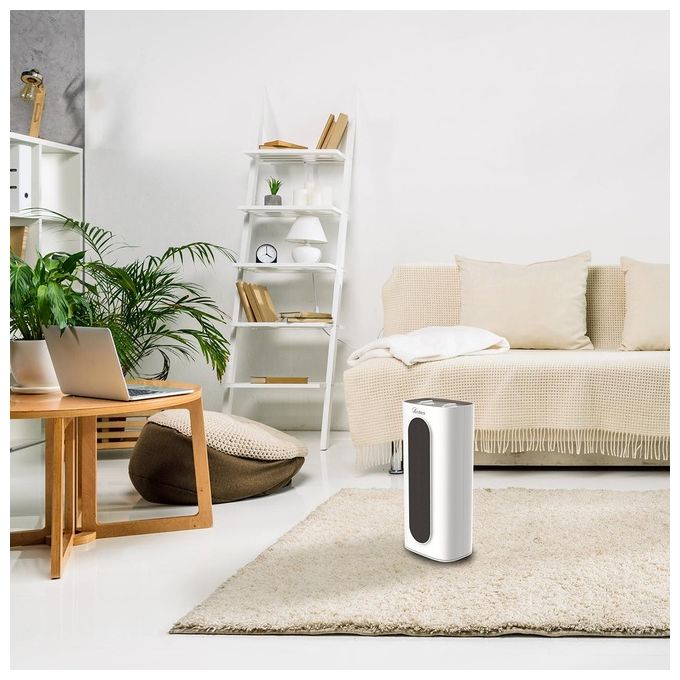 Ardes AR4P18 Sound XL Termoventilatore Ceramico a Torre 2000 W 2 Livelli Oscillazione Orizzontale colore Grigio Bianco