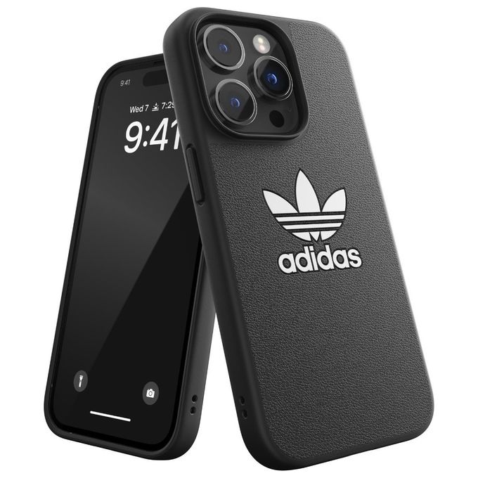 Adidas 50178 Iconic Cover iPhone 14 Pro TPU Originals Trefoil Protezione Antiurto colore Nero