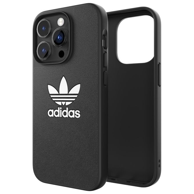 Adidas 50178 Iconic Cover iPhone 14 Pro TPU Originals Trefoil Protezione Antiurto colore Nero