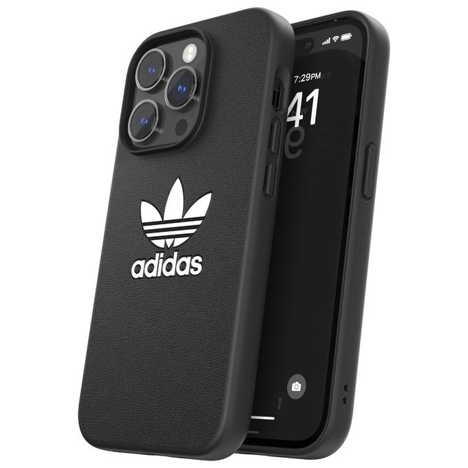 Adidas 50178 Iconic Cover iPhone 14 Pro TPU Originals Trefoil Protezione Antiurto colore Nero
