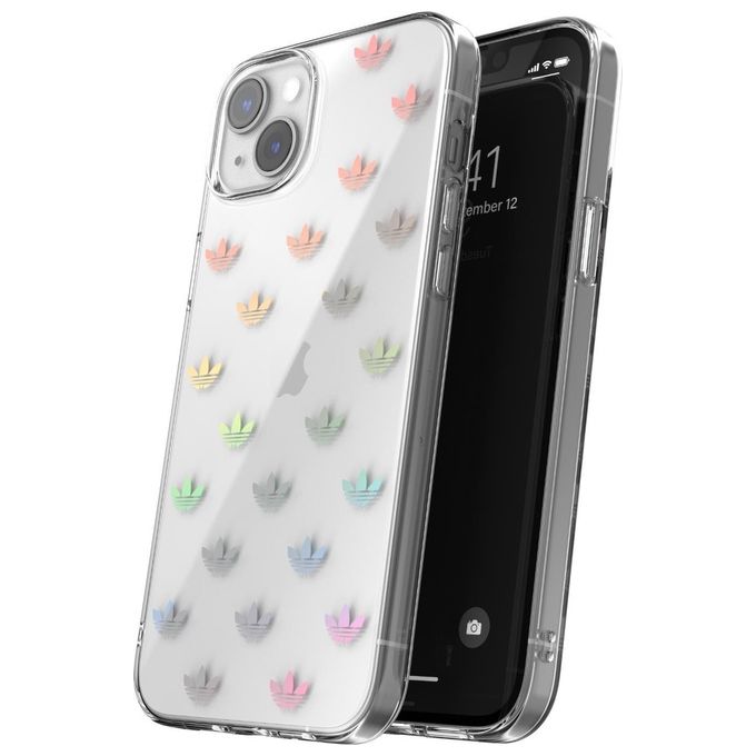 Adidas 50221 OR Snap Clear Cover TPU per iPhone 14 Plus ricarica wireless colore Trasparente