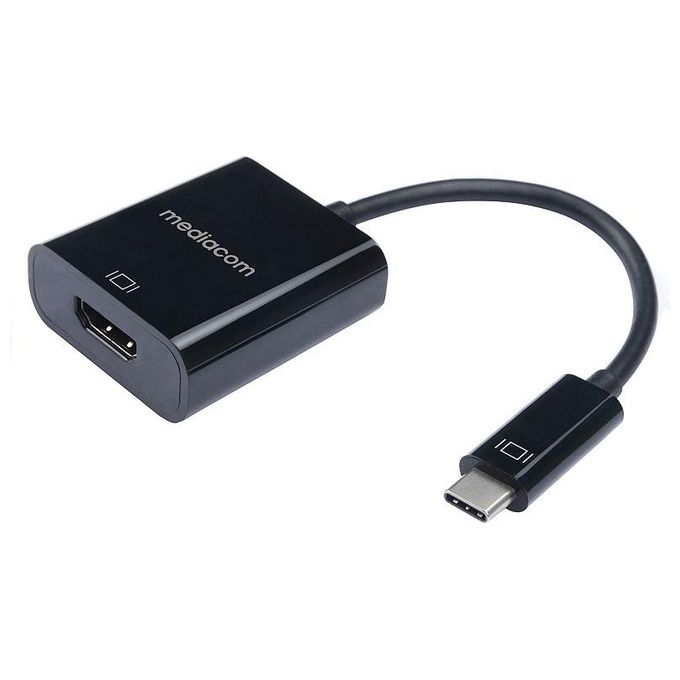 Mediacom MD-C305 Adattatore Video USB-C HDMI 4K 3840x2160 60 Hz 18 Gbit-s Plug and Play colore Nero
