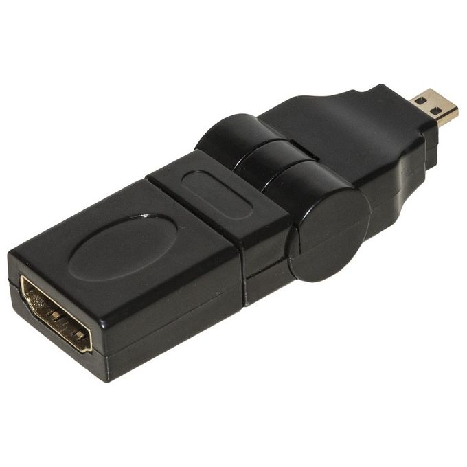 Link adattatore micro hdmi maschio - hdmi femmina con connettore inclinabile e ruotabile