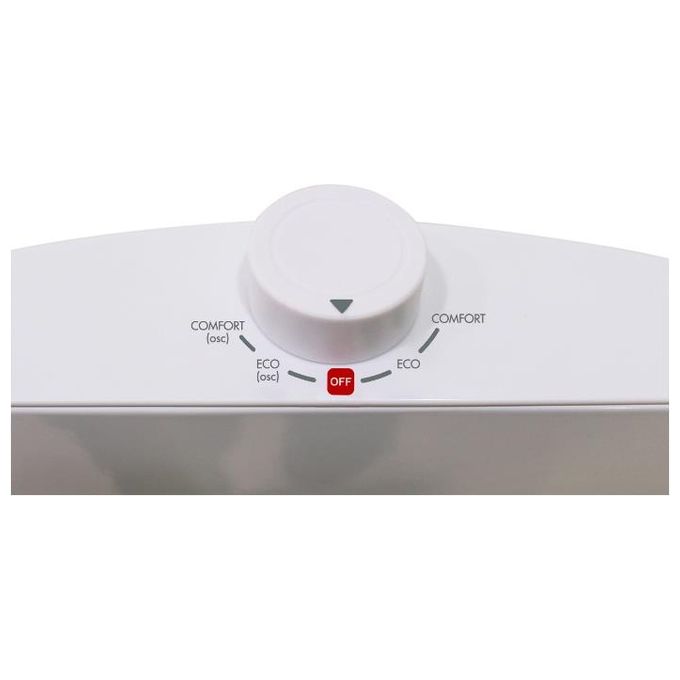 Argoclima ALAN Riscaldatore di ambienti elettrico al quarzo 1000 W con oscillazione 90° termostato regolabile colore Bianco