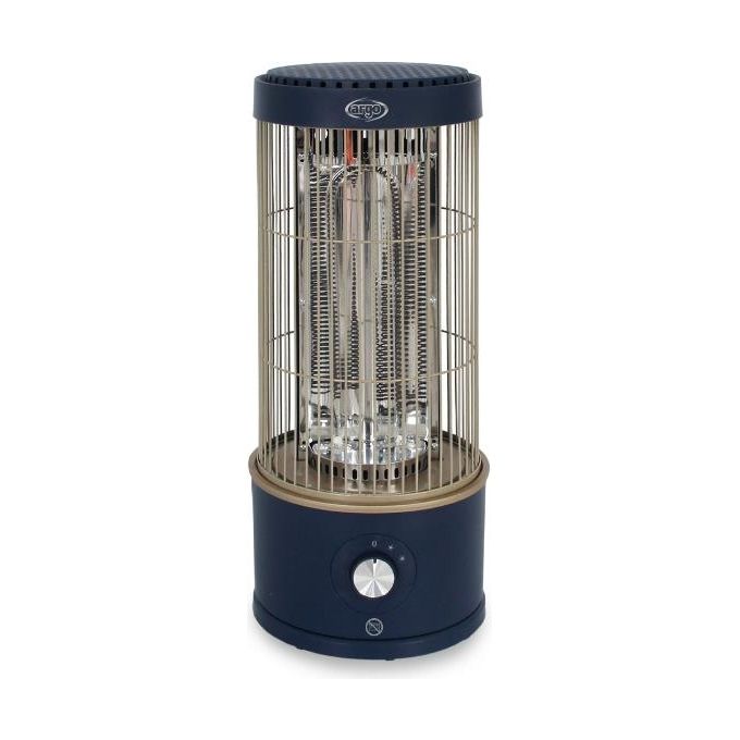 Argo LOONEY Stufa Elettrica al Quarzo 800W Fibra di Carbonio Oscillazione 360° colore Blu