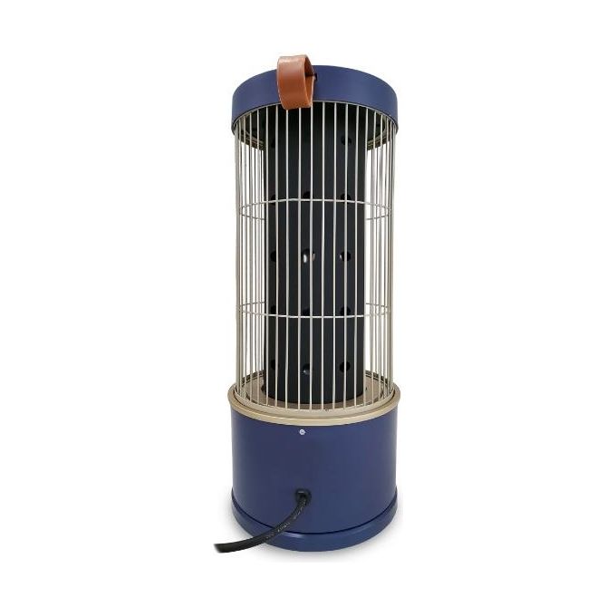 Argo LOONEY Stufa Elettrica al Quarzo 800W Fibra di Carbonio Oscillazione 360° colore Blu