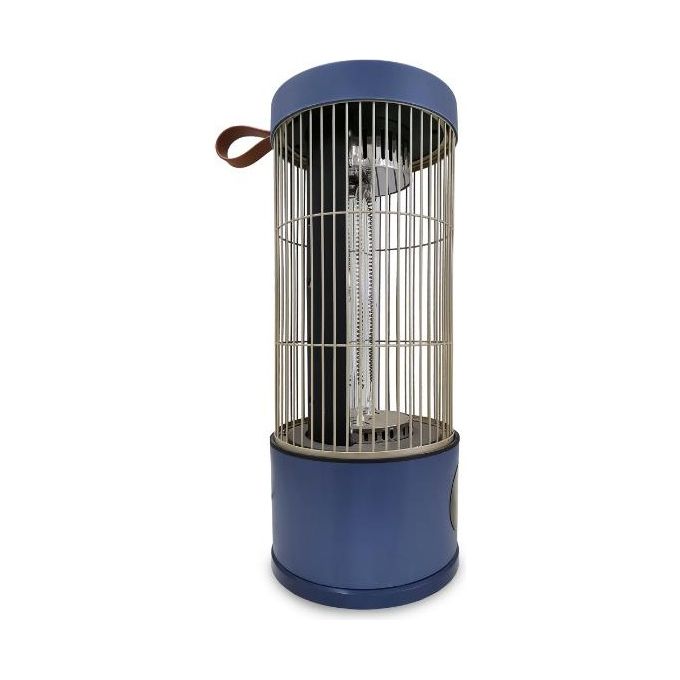 Argo LOONEY Stufa Elettrica al Quarzo 800W Fibra di Carbonio Oscillazione 360° colore Blu