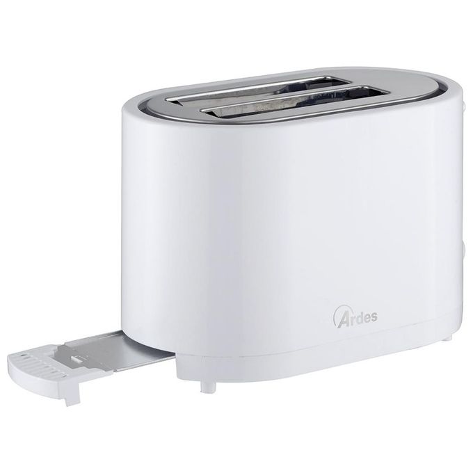 Ardes ARTOAST01 TOSTO SLEEK Tostapane con Pinze per Toast Farciti 7 Livelli di Doratura 750W Bianco