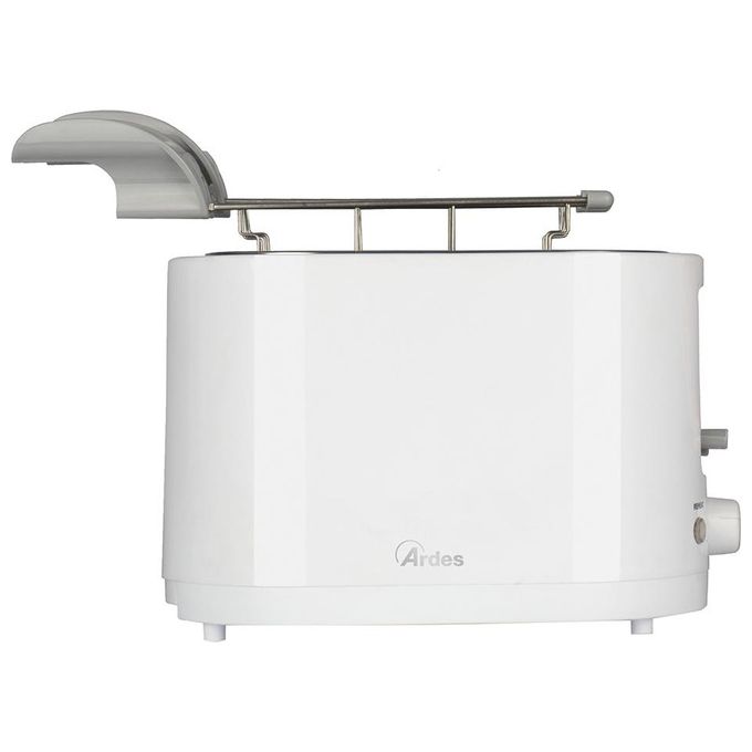 Ardes ARTOAST01 TOSTO SLEEK Tostapane con Pinze per Toast Farciti 7 Livelli di Doratura 750W Bianco