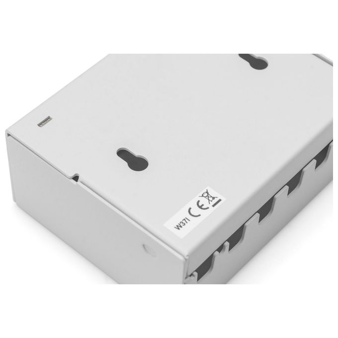 Digitus Pannello Patch Vuoto Modulare da Tavolo Schermato 6 Porte Grigio Chiaro RAL 7035
