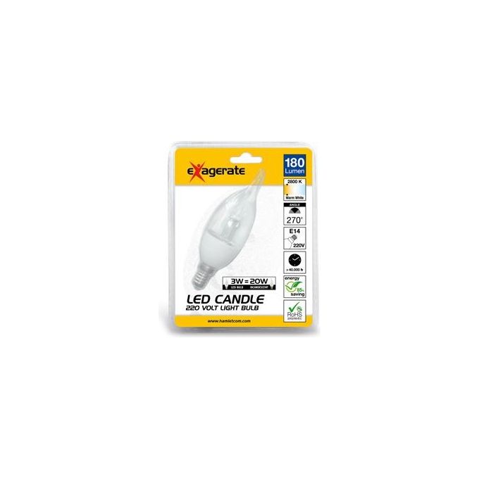 Hamlet Lampadina Led 3w Attacco E14 Luce Calda 180 Lumen Ang270Â¢