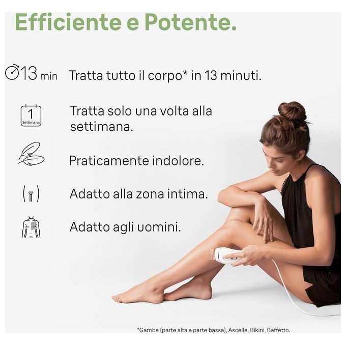 Braun PL3020 Silk Expert Pro 3 Epilatore IPL 300.000 impulsi SensoAdapt 3 livelli intensita' colore Bianco Argento